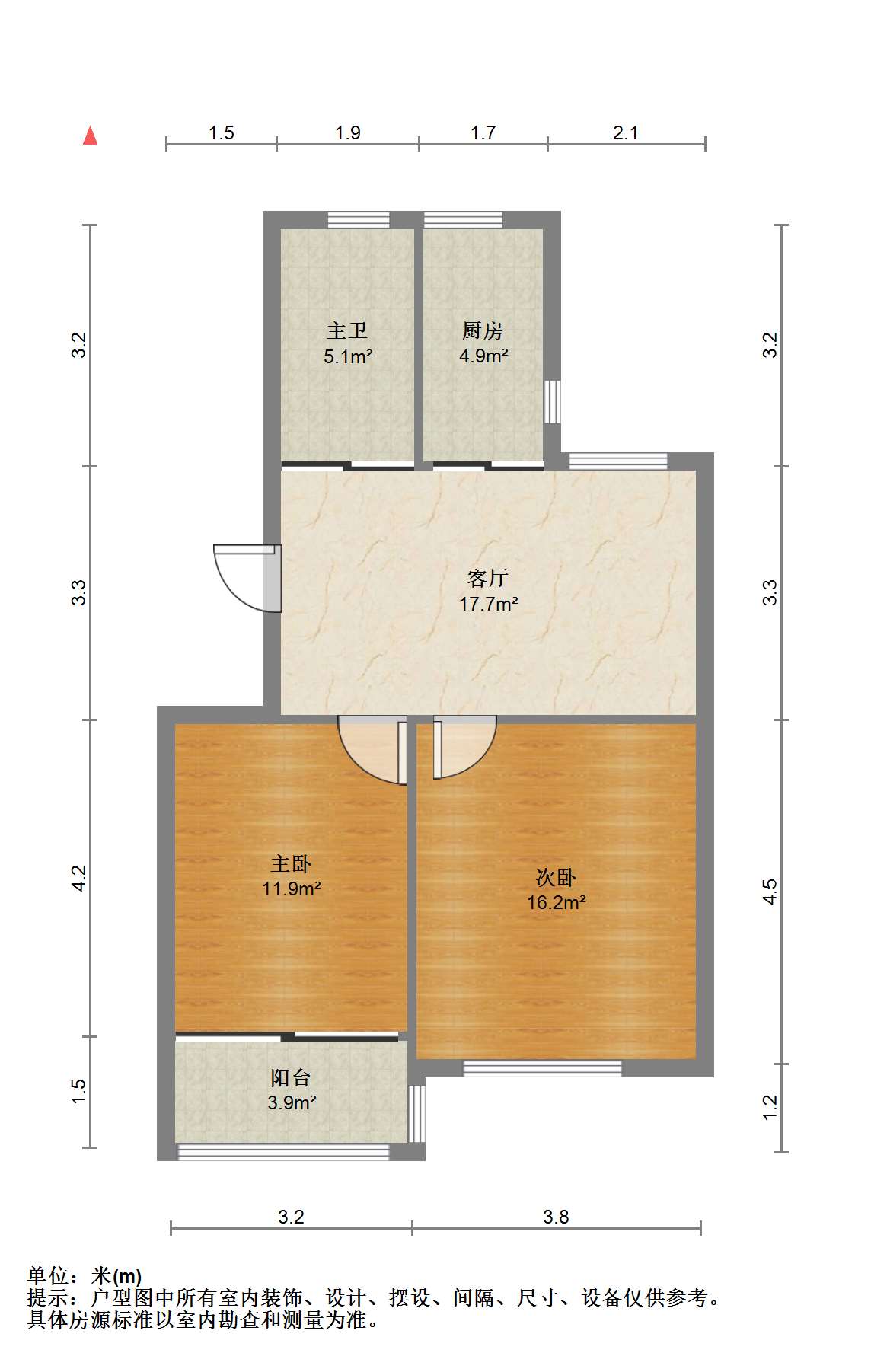 文峰新村 2室1厅1卫 68.00m&sup2;
