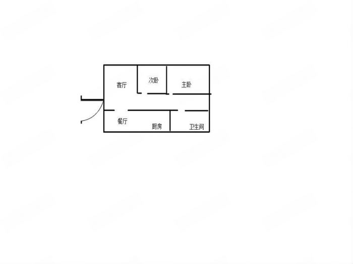 万达华府 2室2厅1卫 108m&sup2;