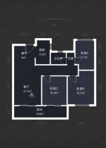 春风南岸东园 3室2厅1卫 96m&sup2;
