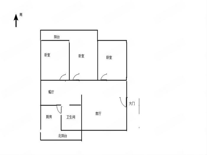 城南新村(崇川区) 3室2厅1卫 136m&sup2;