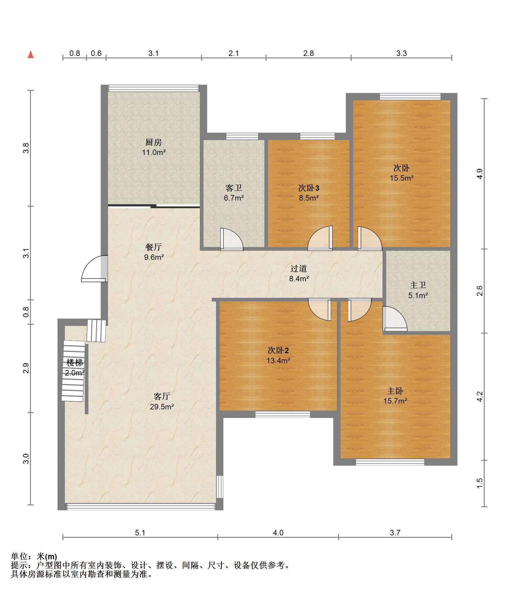 东昇花园 5室2厅3卫 230.00m&sup2;