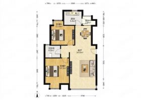 中港城 2室1厅1卫 93m&sup2;