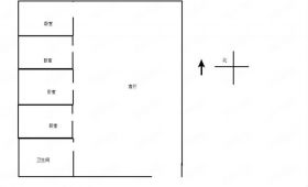 鸿运大厦 3室1厅1卫 60m&sup2;