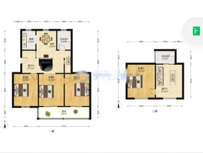 郭里园 4室3厅2卫 150.83m&sup2;