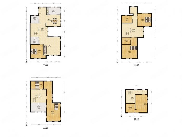 山水壹号 5室3厅4卫 359.00m&sup2;
