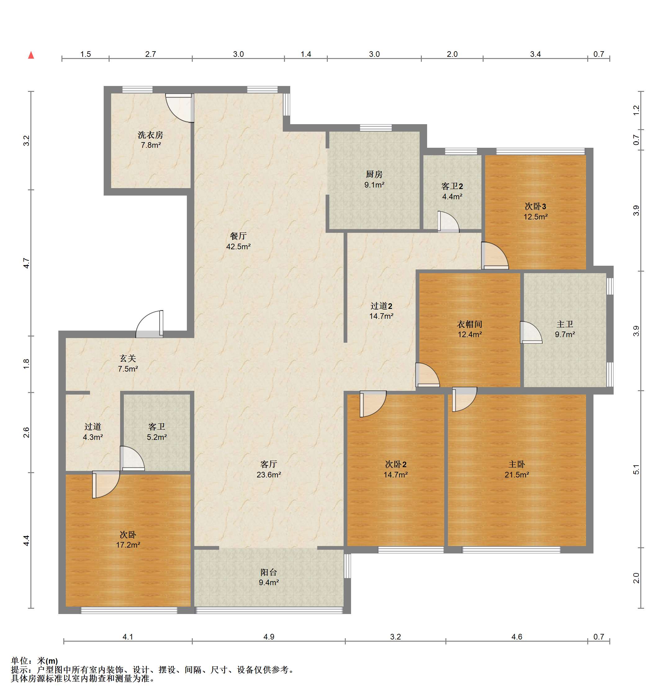 南通橡树湾 4室2厅3卫 248.07m&sup2;