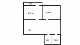 万象北园 2室1厅1卫 64.5m&sup2;