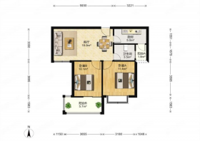惠泽苑 2室1厅1卫 84m²