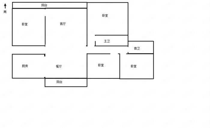 绿城蘭园 4室2厅2卫 143m&sup2;