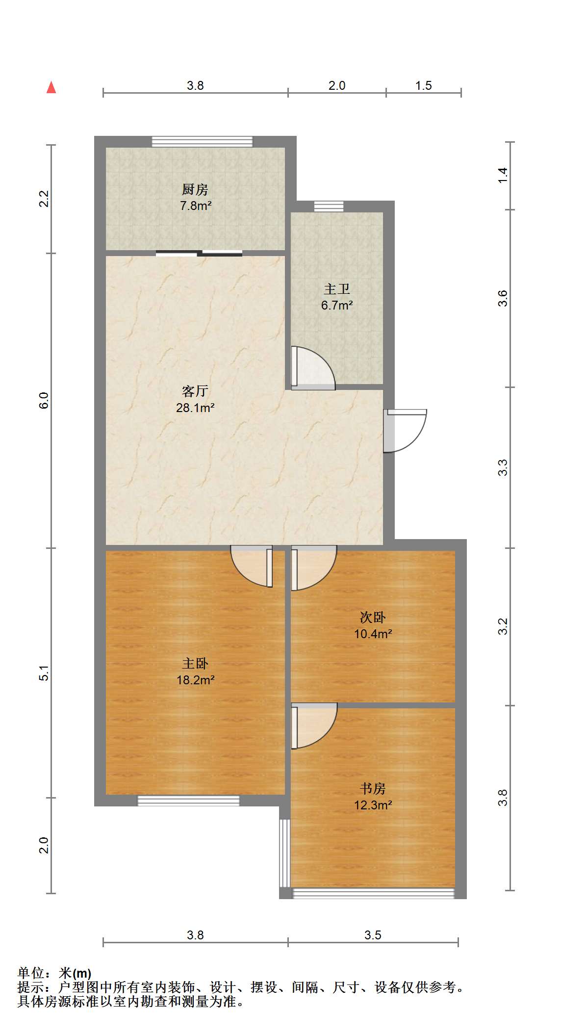 紫竹苑 2室1厅1卫 100.00m&sup2;