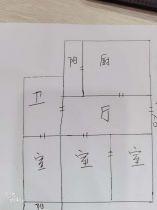 望江楼小区 3室1厅1卫 89m&sup2;