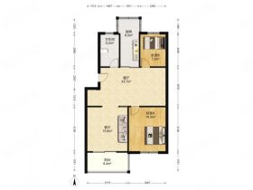 春天花园 2室2厅1卫 90m&sup2;