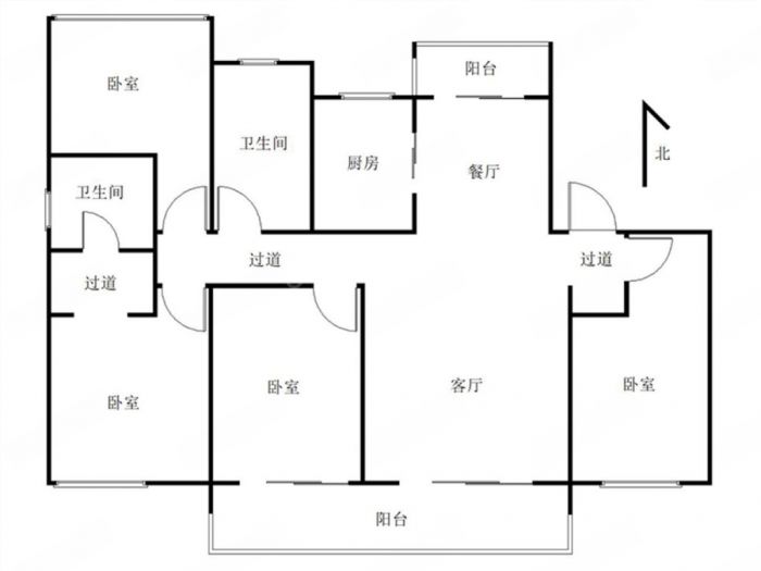 雍华府 4室2厅2卫 136m&sup2;