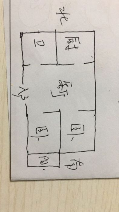 城港新村 2室1厅1卫 60m&sup2;