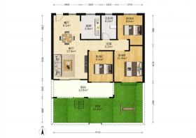 华强城 3室2厅1卫 108m&sup2;