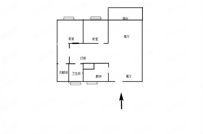 景华城 2室2厅1卫 103.90m&sup2;