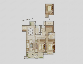 云樾东方 3室2厅1卫 135.15m&sup2;