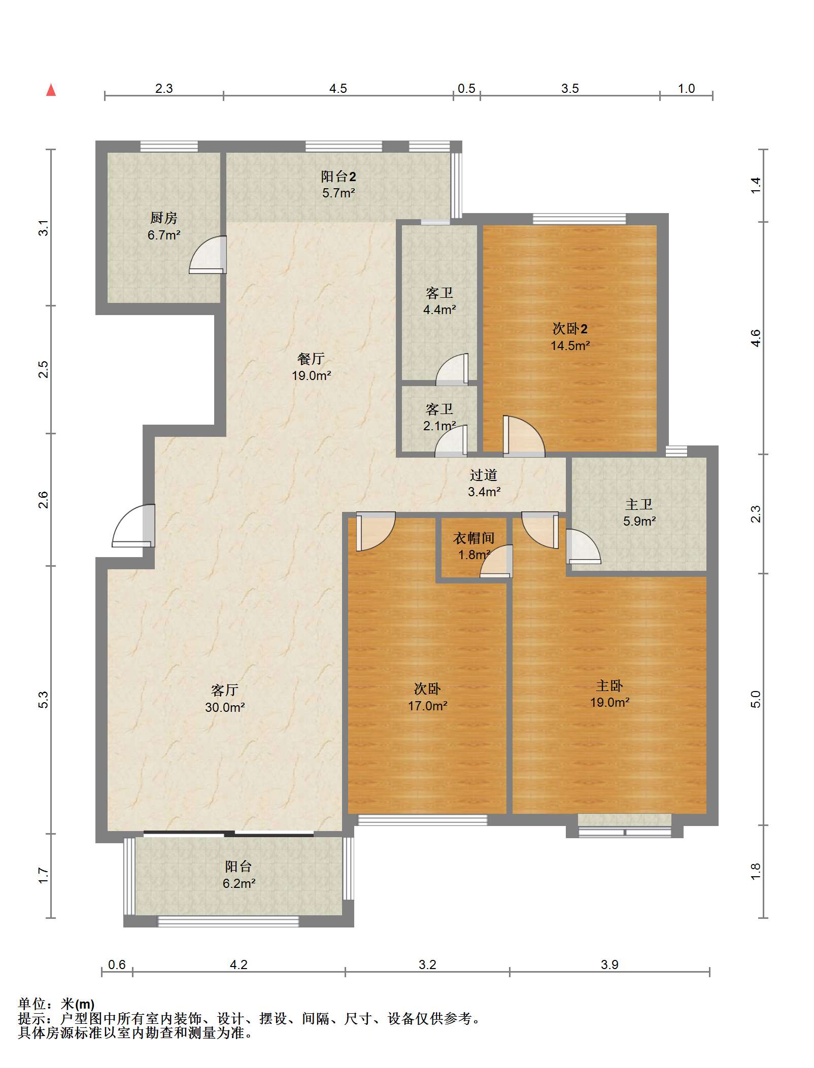 金鼎湾花园 3室2厅2卫 154.11m&sup2;
