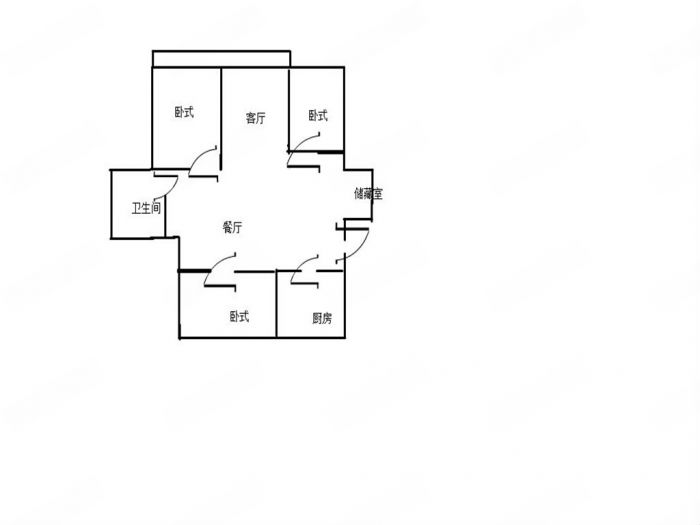 新城新苑 3室2厅1卫 115m&sup2;