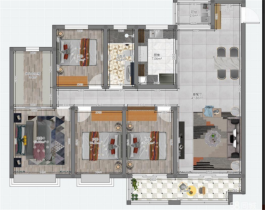 保利香槟国际 4室2厅2卫 155m&sup2;