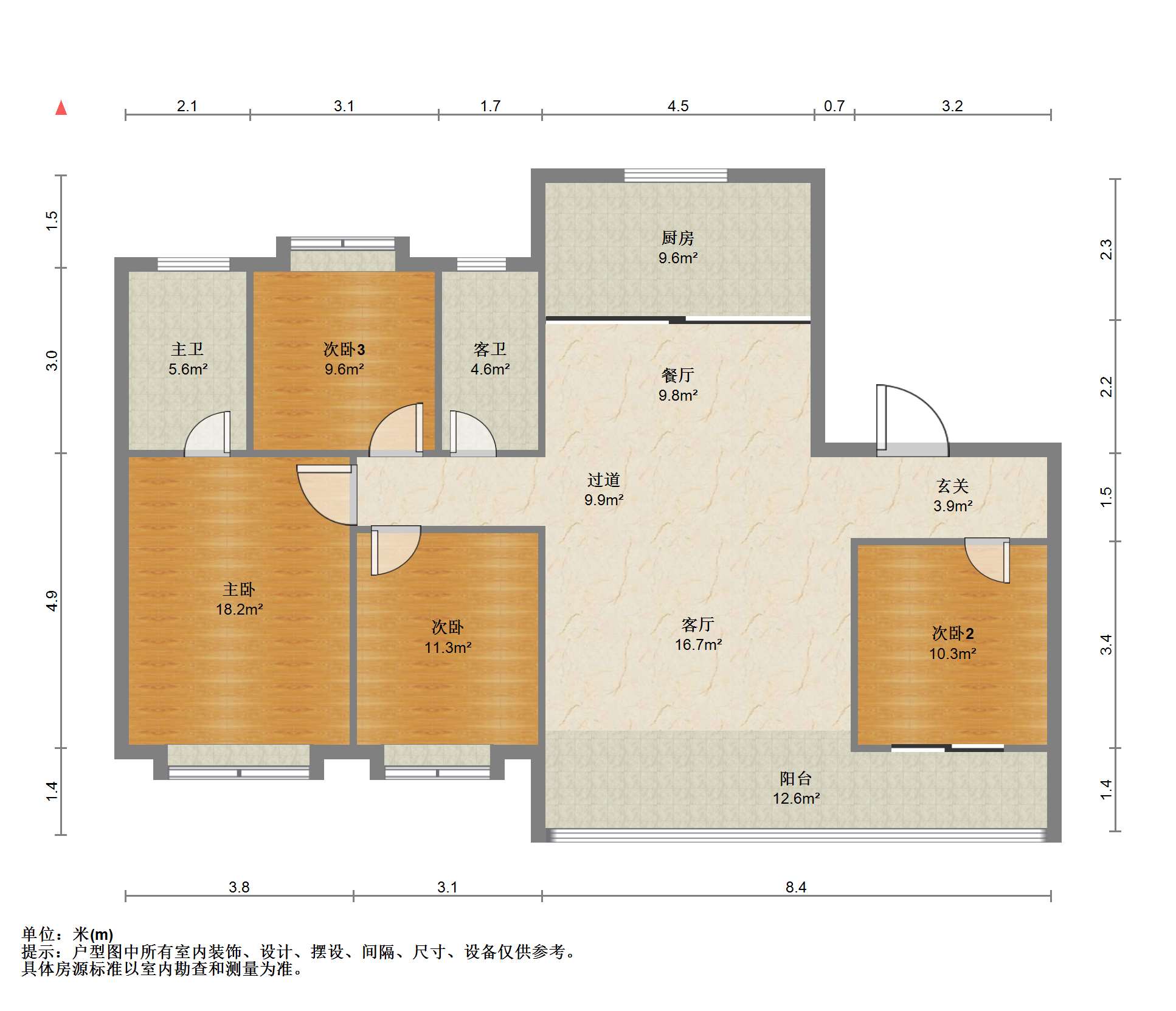 南通静安府 4室2厅2卫 145.39m&sup2;