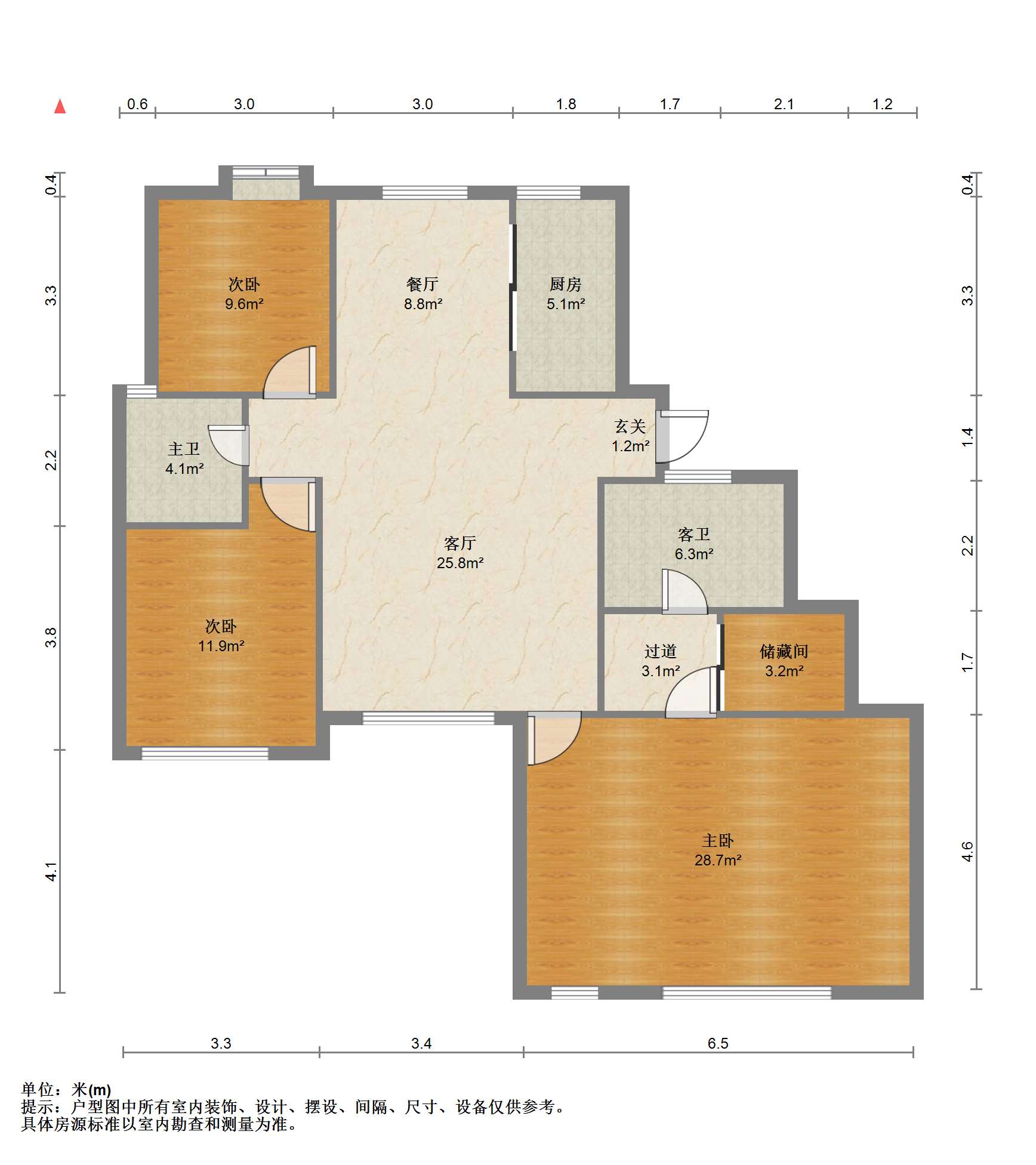 金鼎湾花园 3室2厅2卫 149.7m&sup2;