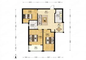 华强城 3室2厅1卫 81.9m&sup2;