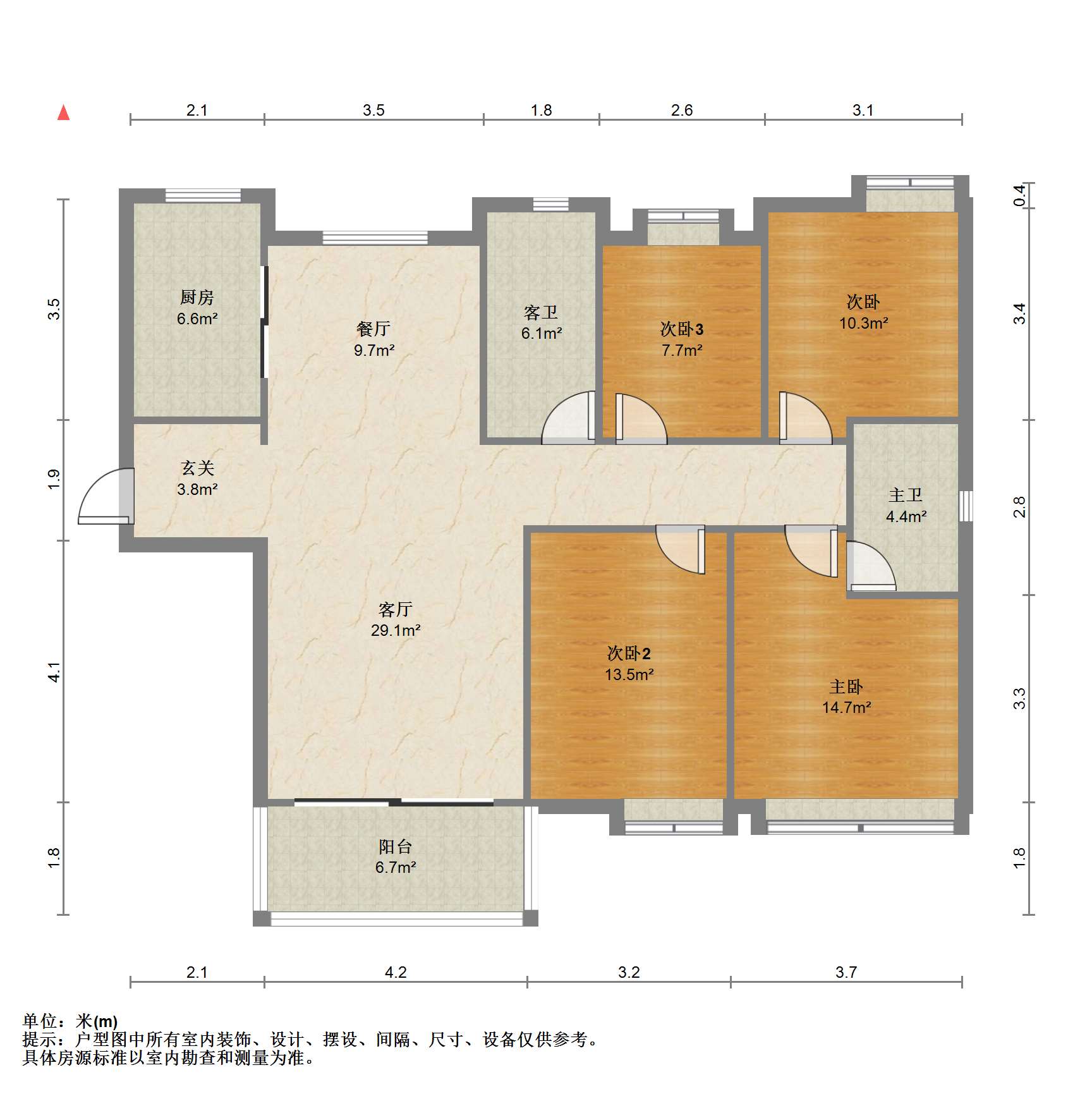 碧桂园(南通经济技术开发区) 4室2厅2卫 138m&sup2;