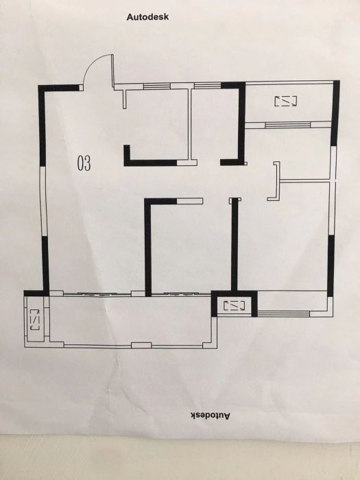 翠园 3室2厅1卫 92m&sup2;