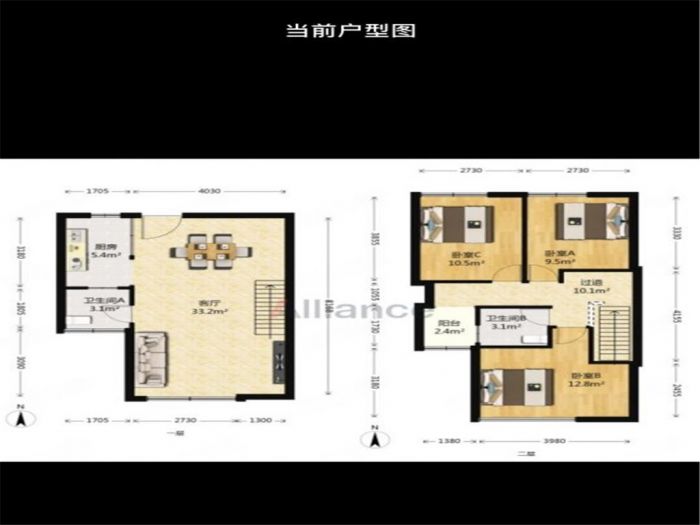 纽约时代 3室1厅1卫 60m&sup2;