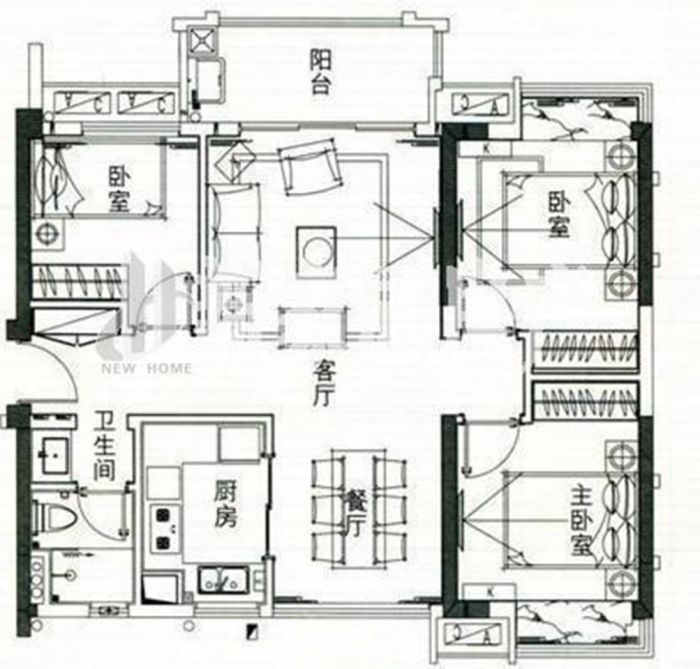 新星苑 5室1厅2卫 180m&sup2;