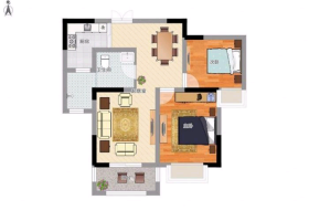 德诚&middot;翰景园 2室1厅1卫 84.5m&sup2;