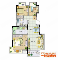 中港城 3室2厅1卫 89m&sup2;