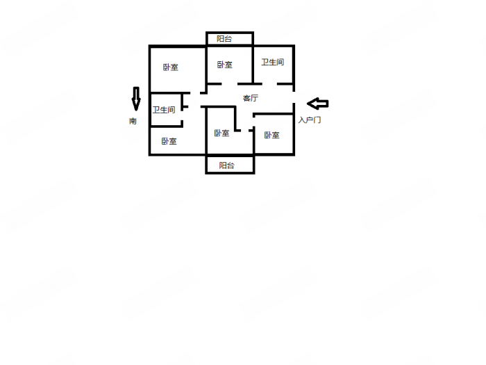 新港花苑 5室1厅2卫 135m&sup2;