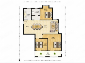 盛和花半里 3室1厅1卫 128m&sup2;