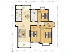 长航地中海花园 3室2厅1卫 142.00m&sup2;