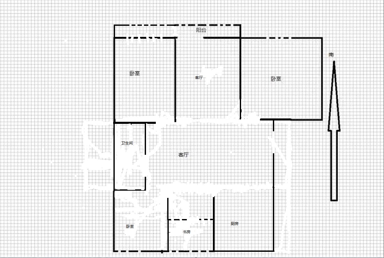 光明花苑(崇川区) 4室2厅1卫 110.71m&sup2;