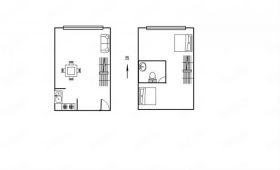 檀墅 2室1厅1卫 45m&sup2;