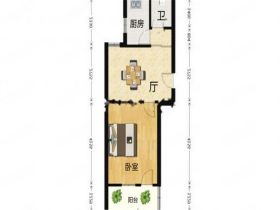 富新社区 1室1厅1卫 43m&sup2;