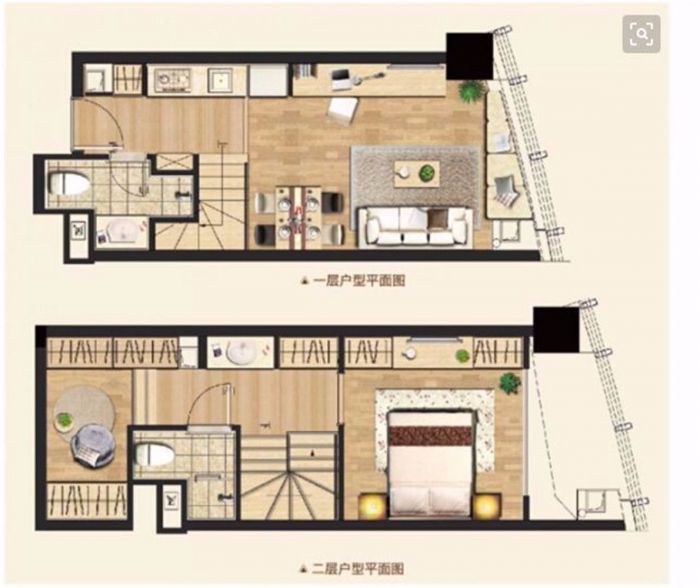 中南世纪城 1室2厅2卫 60m&sup2;