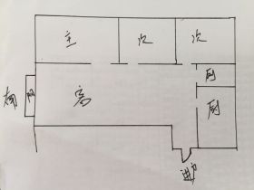 北濠桥东村 2室1厅1卫 85m&sup2;