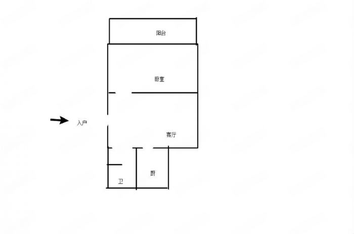 将军二园 1室1厅1卫 48m&sup2;