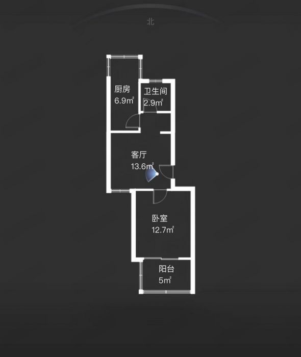 紫东花苑 1室1厅1卫 52m&sup2;