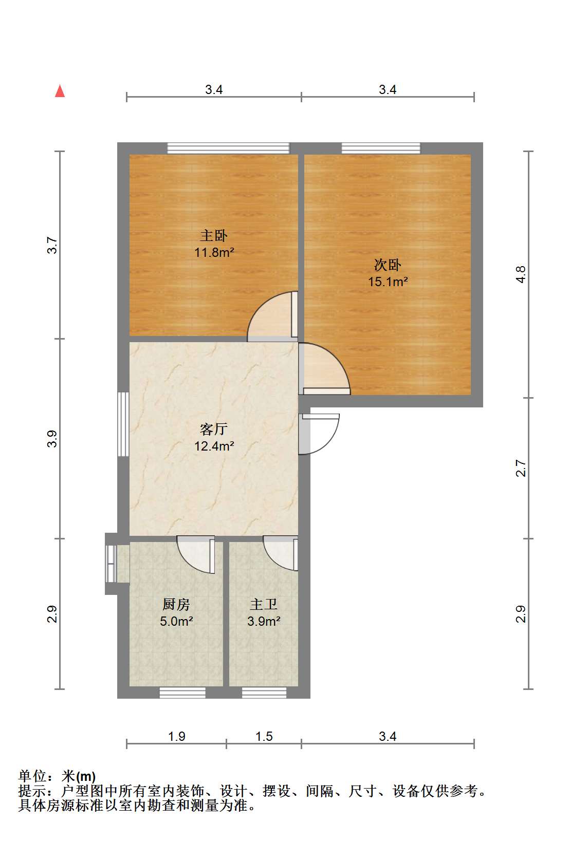 新建路新村(新建花苑) 2室1厅1卫 60m&sup2;