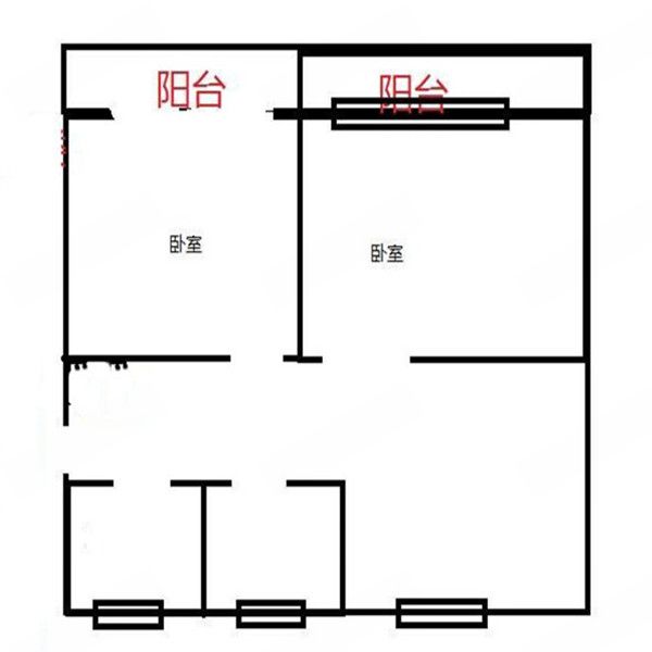 万通城 2室1厅1卫 102m&sup2;