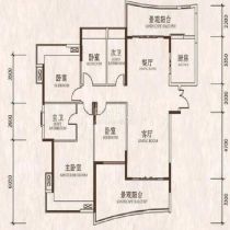 南通雅居乐花园 4室2厅2卫 167.17m&sup2;