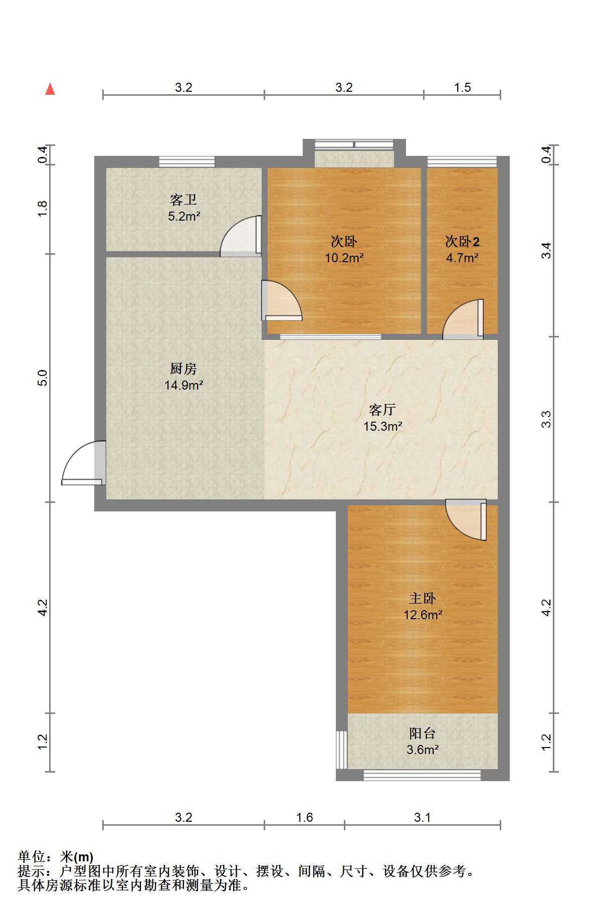 融悦华庭 2室2厅1卫 85.00m&sup2;