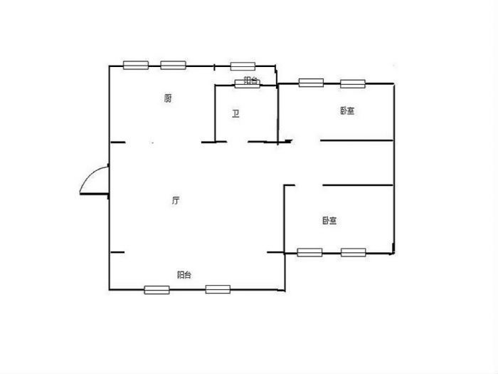 春晖花园 2室2厅1卫 103m&sup2;