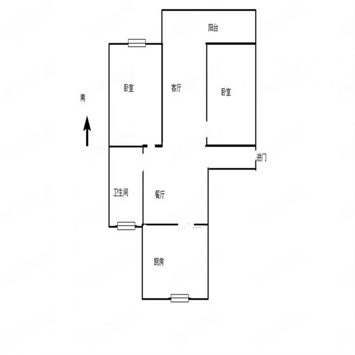 亚太苑 2室2厅1卫 125m&sup2;