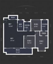 云樾东方 3室2厅2卫 135m&sup2;